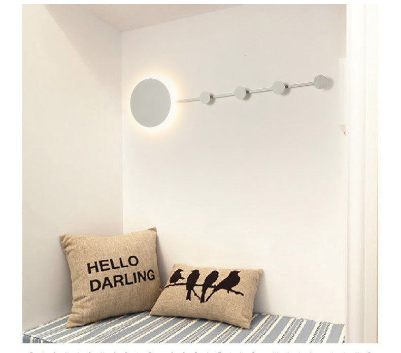 Arisha Porte-manteau Applique Murale Linéaire Moderne, Métal, Noir/Blanc, Chambre - Neutralighting