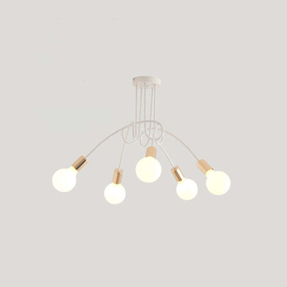 Valentina Lustre Linéaire/Bulle Moderne, Métal, Noir/Blanc/Or, Salon - Neutralighting