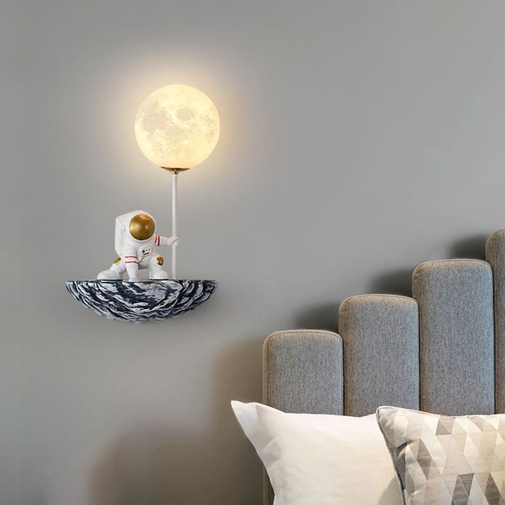 Aria Applique Murale Sphérique Astronaute Design LED Moderne Métal/Verre/Acrylique Blanc Salon - Neutralighting