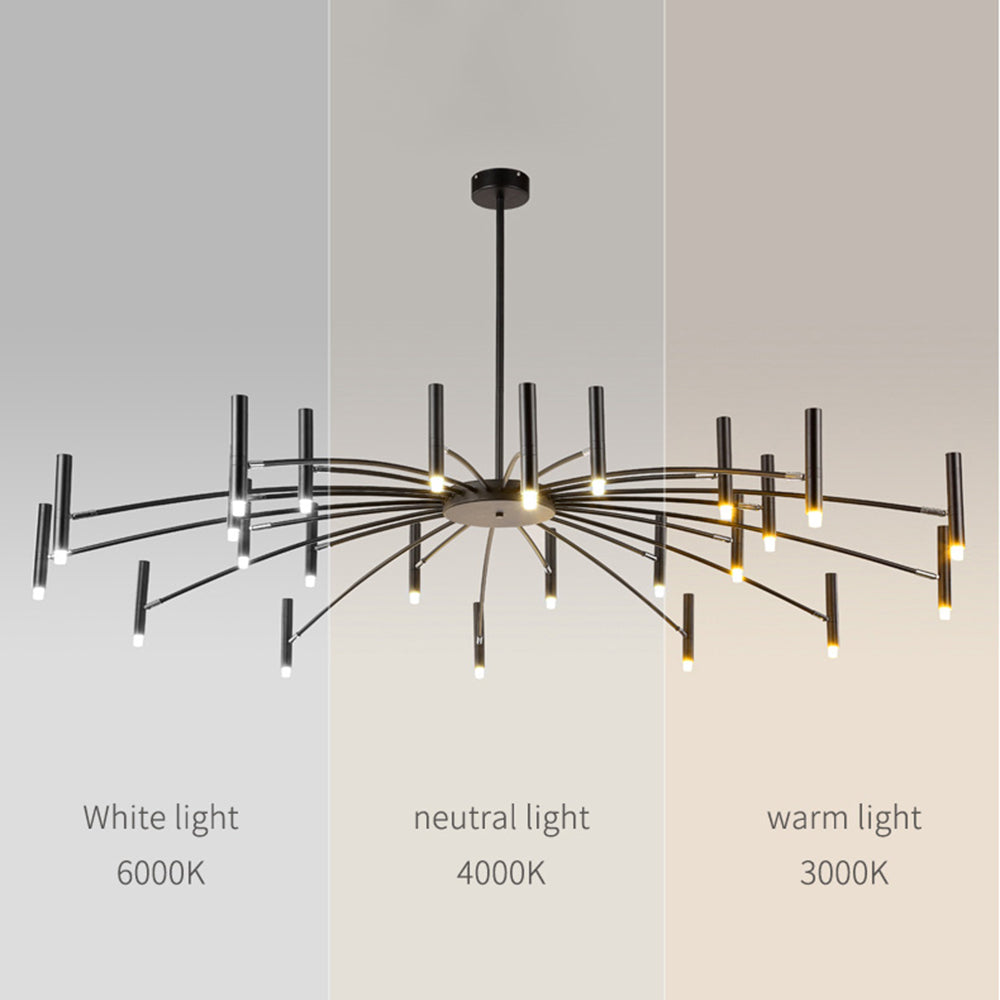 Theno Lustre Simple Noir/Blanc Etude/Salon/Salle à Manger - Neutralighting