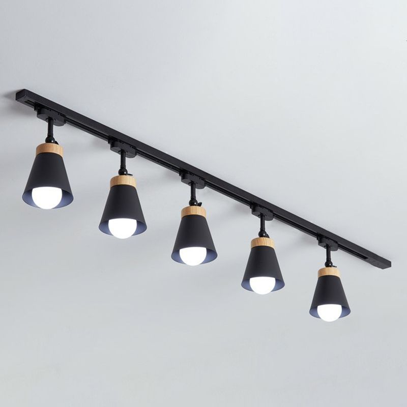 Aim Moderne LED Plafonnier Noir/Blanc Métal Chambre à coucher