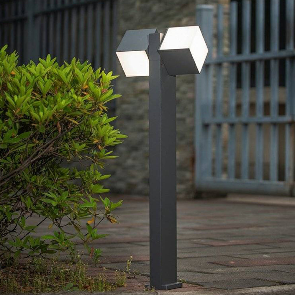 Ray Borne Extérieure Pivotante Moderne, Métal, Noir, Allée