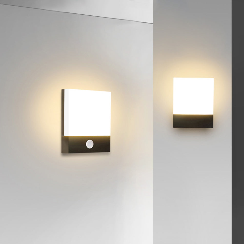Ray Applique Murale Extérieure Rectangulaire Moderne, Métal/Acrylique, Jardin - Neutralighting