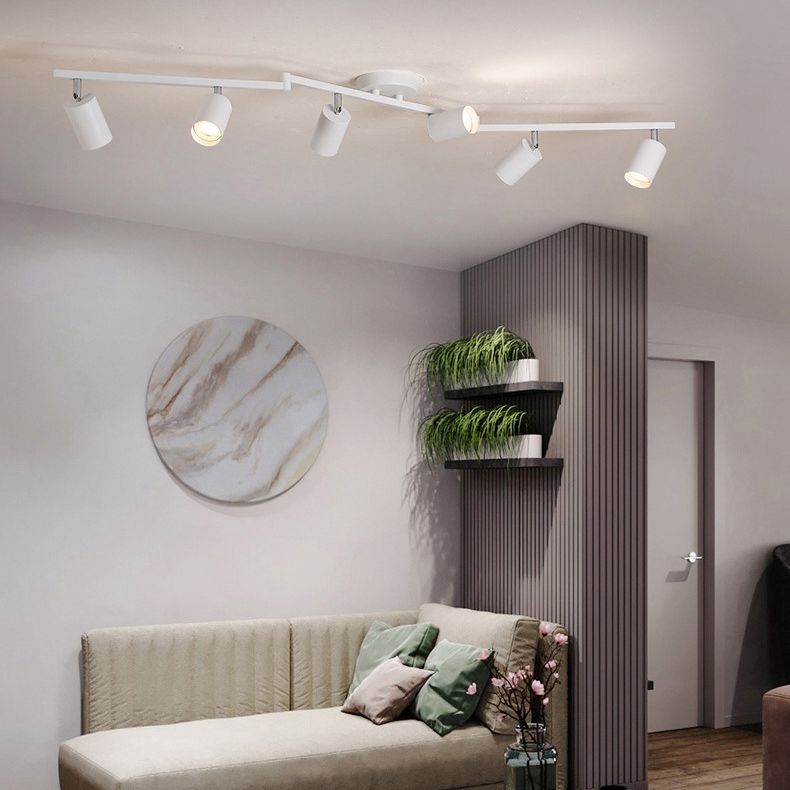 Arisha Moderne LED Plafonnier Blanc Noir Métal Salon Chambre à coucher - Neutralighting