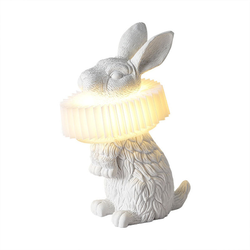 Lampe de Table lapin Moderne, Résine, Blanc, Salon