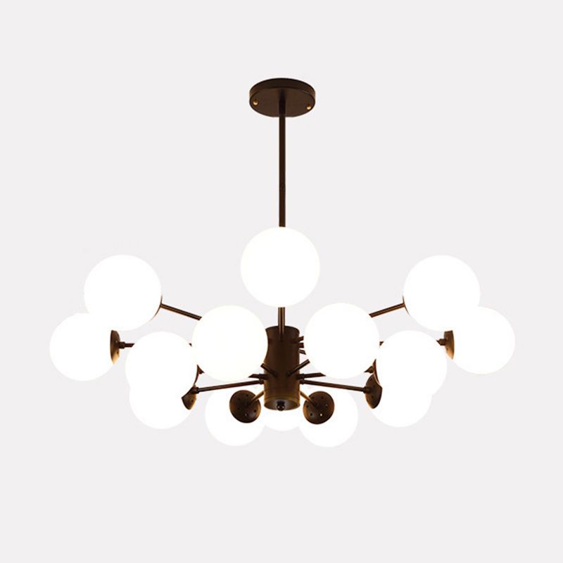 Valentina Suspension Multi Retro, Metal/Verre, Noir/Or, Salon - Neutralighting