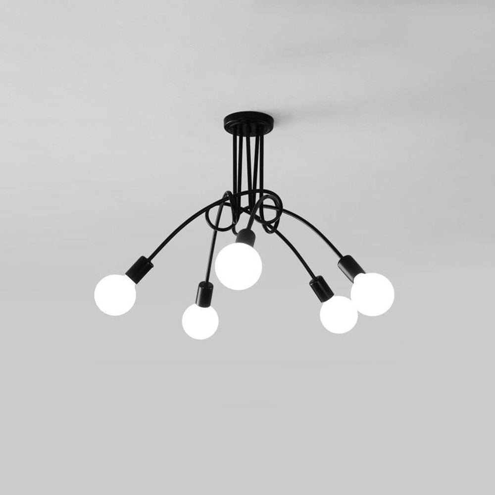 Valentina Lustre Linéaire/Bulle Moderne, Métal, Noir/Blanc/Or, Salon - Neutralighting
