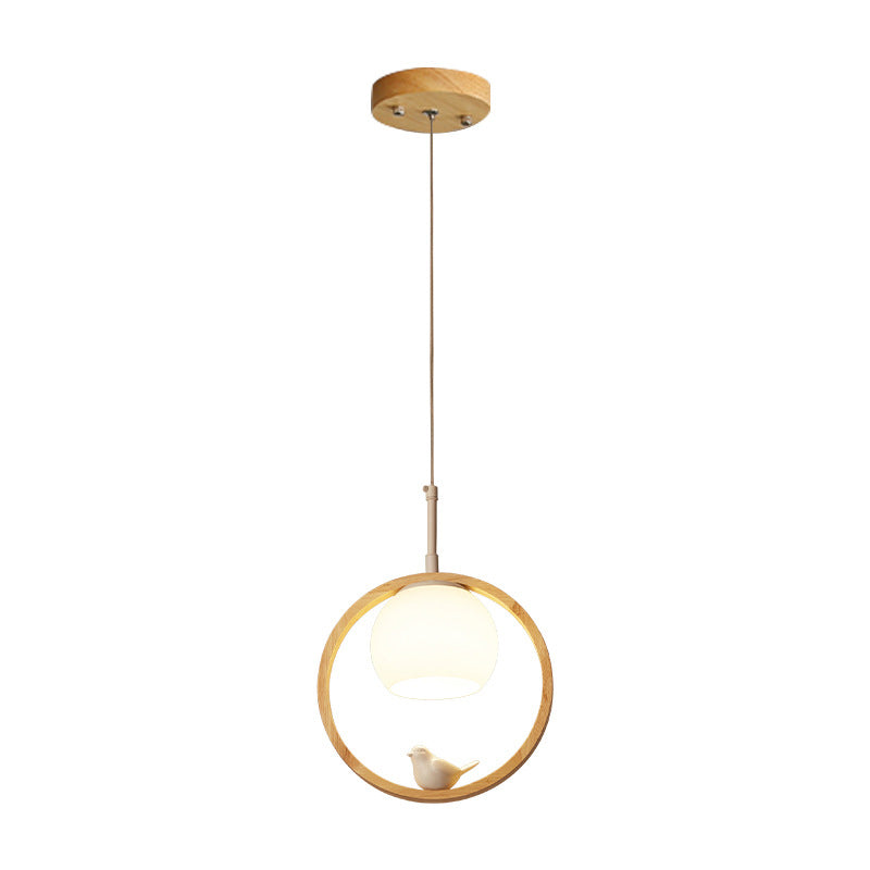 Alixor Suspension Rond Nordique. Bois/Métal. Bois. Chambre
