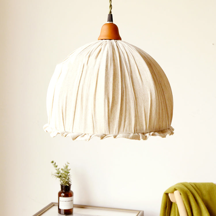 Arisha Suspension Dôme Vintage, Tissu, Beige, Salon/Chambre - Neutralighting