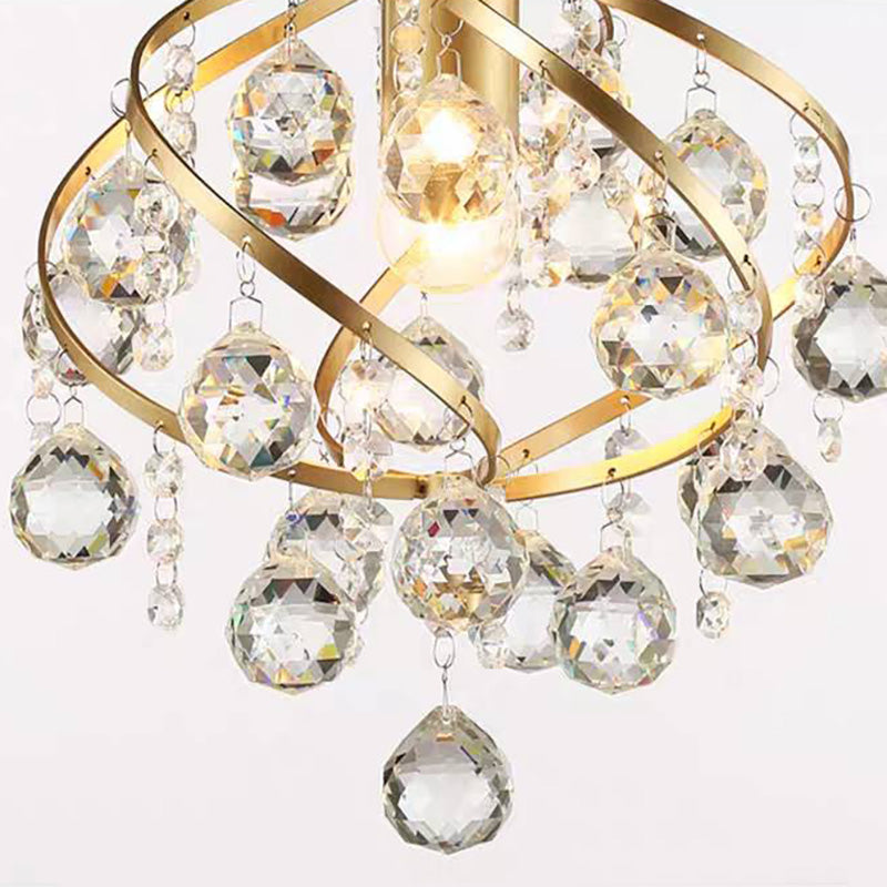 Valentina Design LED Plafonnier Laiton Cristal Salon Chambre à coucher - Neutralighting