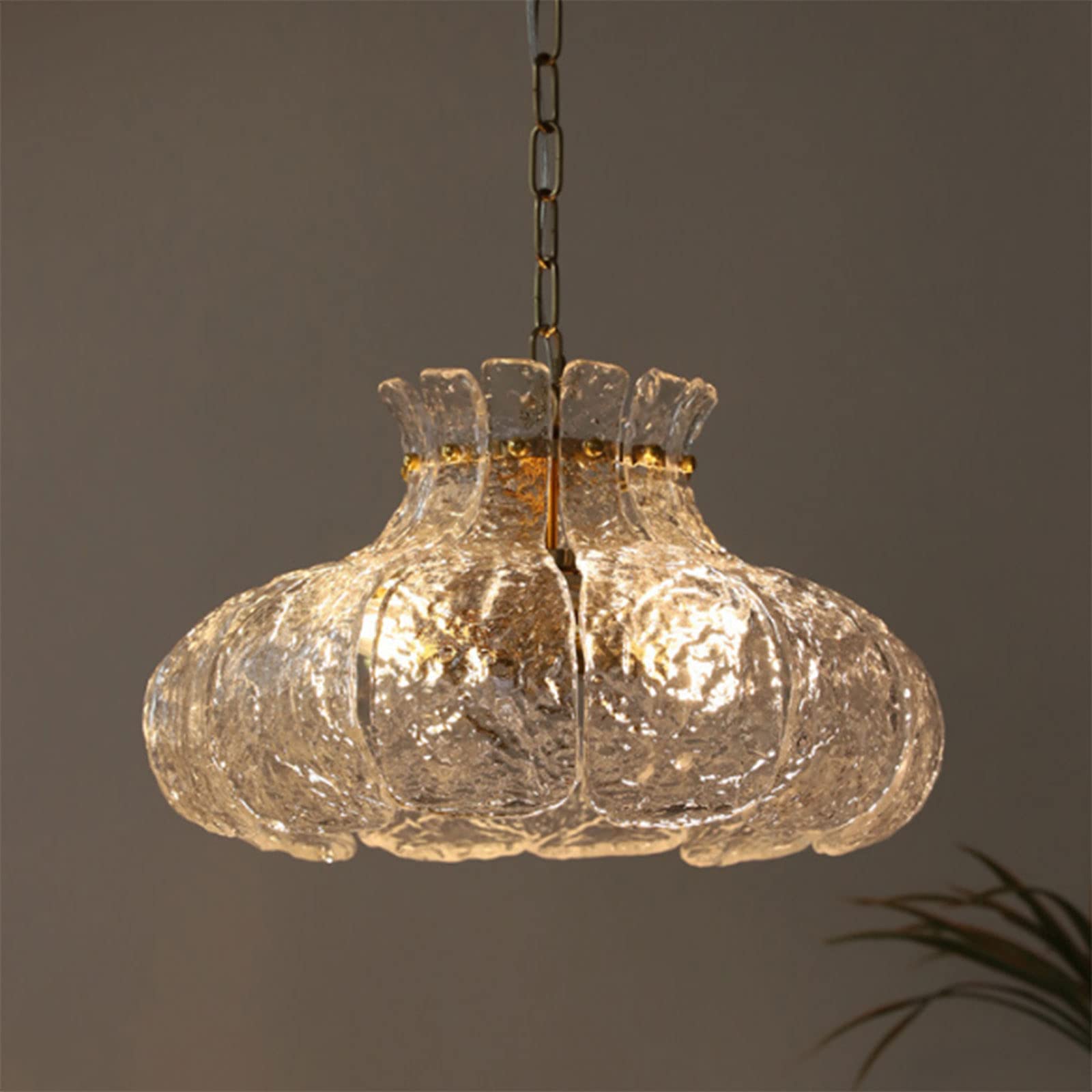 Arisha Moderne Forme Poire Lustre Glace Fusion Verre Chambre À Coucher