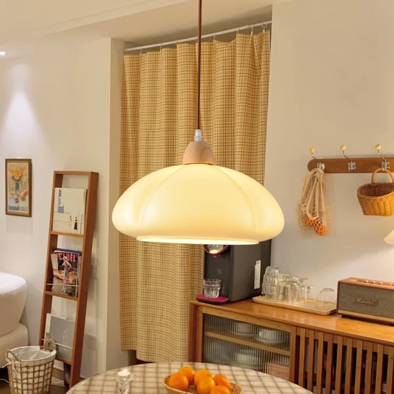 Valentina Rétro Suspension Citrouille Verre Chambre À Coucher - Neutralighting