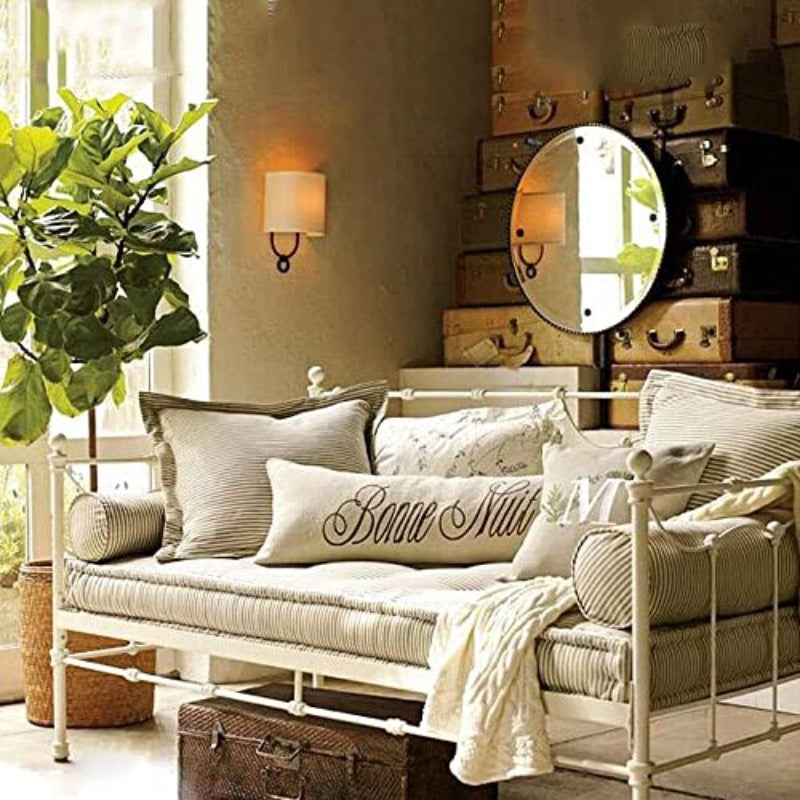 Silva Moderne Cylindrique Métal Tissu Intérieur Applique Murale Chambre à Coucher