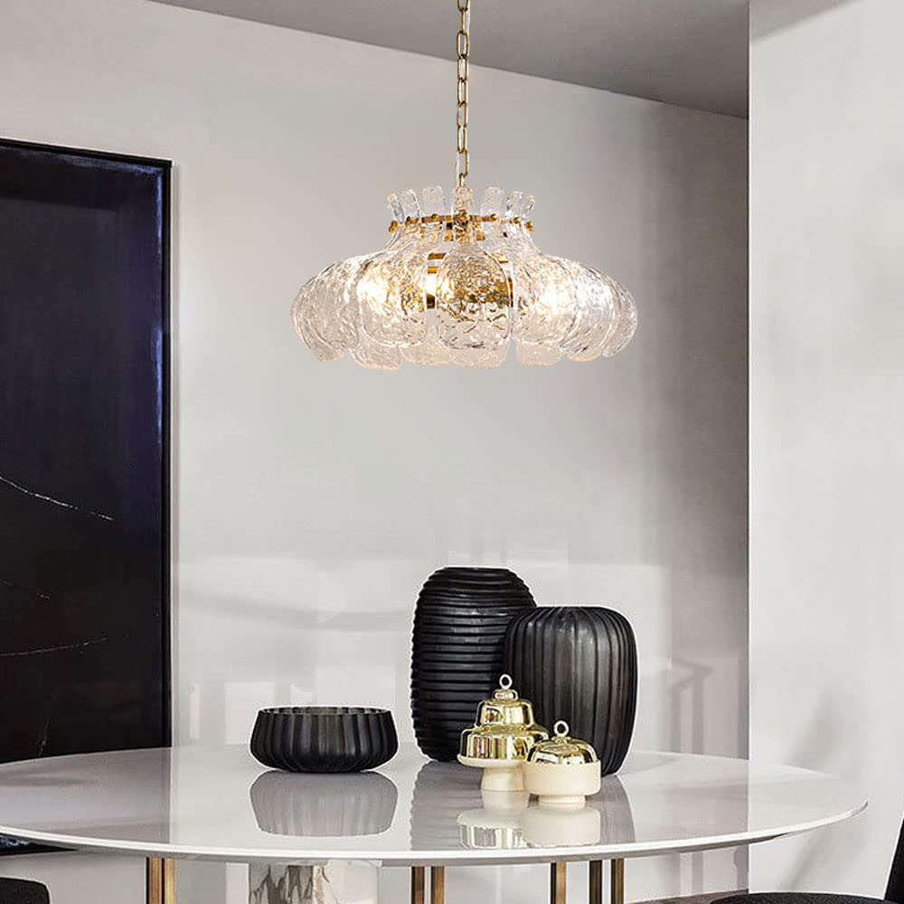 Arisha Moderne Forme Poire Lustre Glace Fusion Verre Chambre À Coucher
