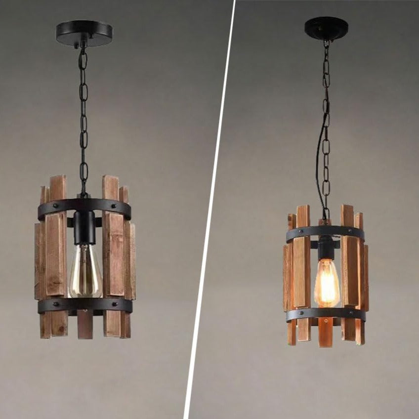 Epoch Rétro LED Suspension Métal/Bois Salon/Chambre À Coucher - Neutralighting