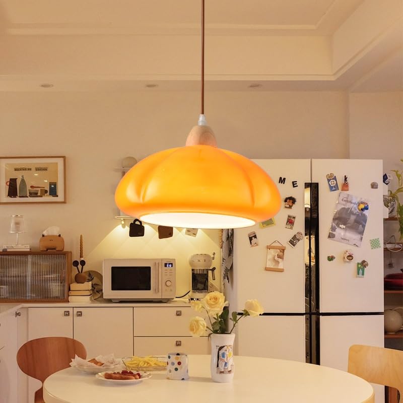 Valentina Rétro Suspension Citrouille Verre Chambre À Coucher - Neutralighting