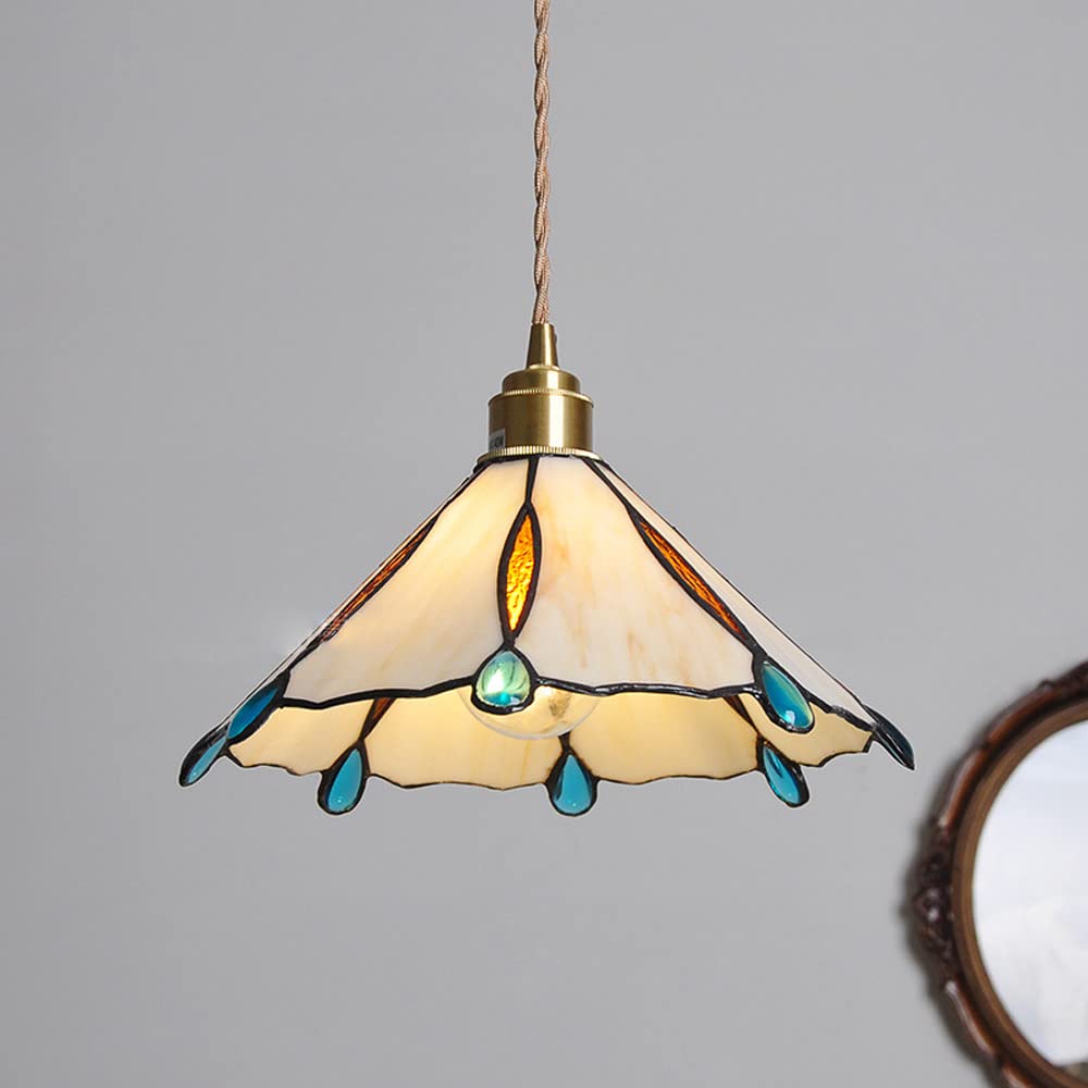 Tiffany Vintage Suspension Métal/Verre Chambre/Salon/Entrée - Neutralighting