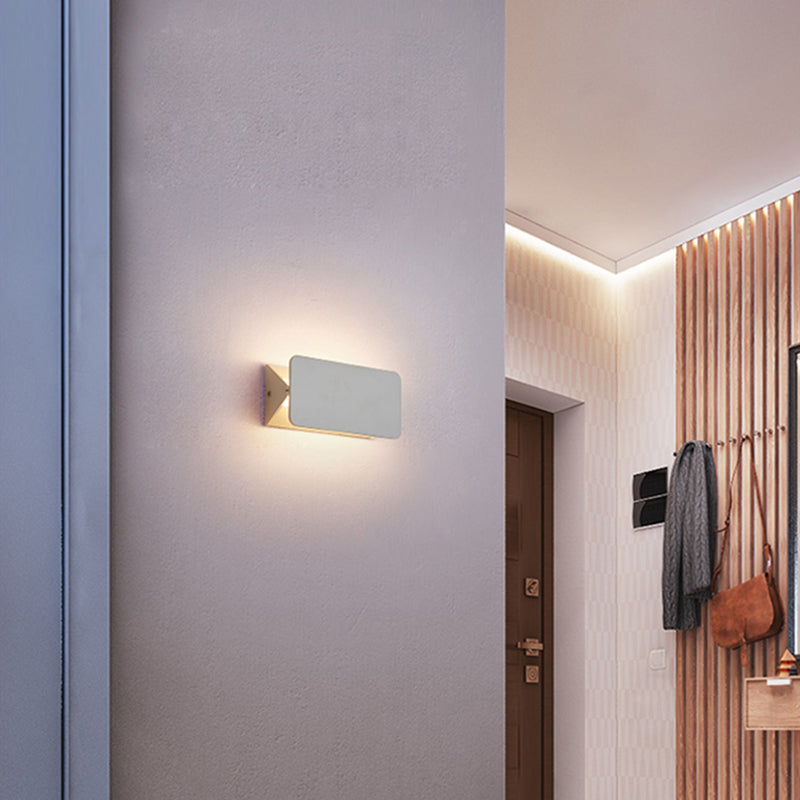 Ray Applique Murale Rectangulaire Moderne, Métal, Blanc, Jardin - Neutralighting