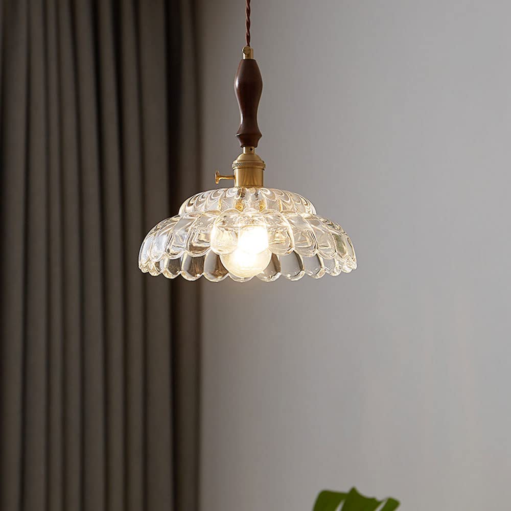 Valentina Moderne LED Suspension Bois Métal/Verre Chambre À Coucher - Neutralighting