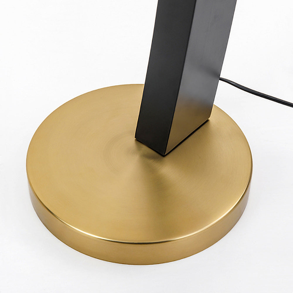 Mira Design Italien Lampadaire Arc Moderne Métal/Tissu Noir/Doré Salon