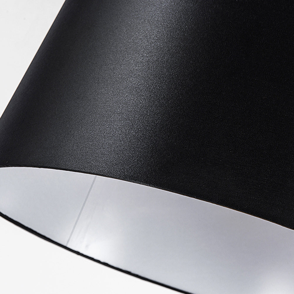 Mira Lampadaire Dôme Moderne, Métal/Tissu, Noir, Salon