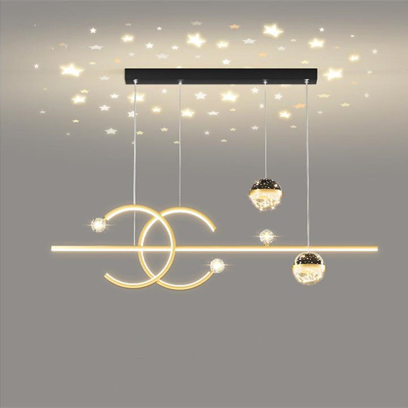 Arisha Luminaires Suspension d'Étoile LED Élegante Métal/Cristal Salon - Neutralighting