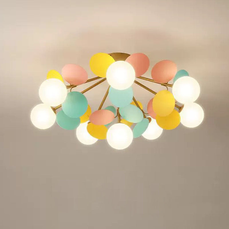 Arisha Plafonnier Bulle Moderne, Métal/Acrylique, Coloré, Salon - Neutralighting