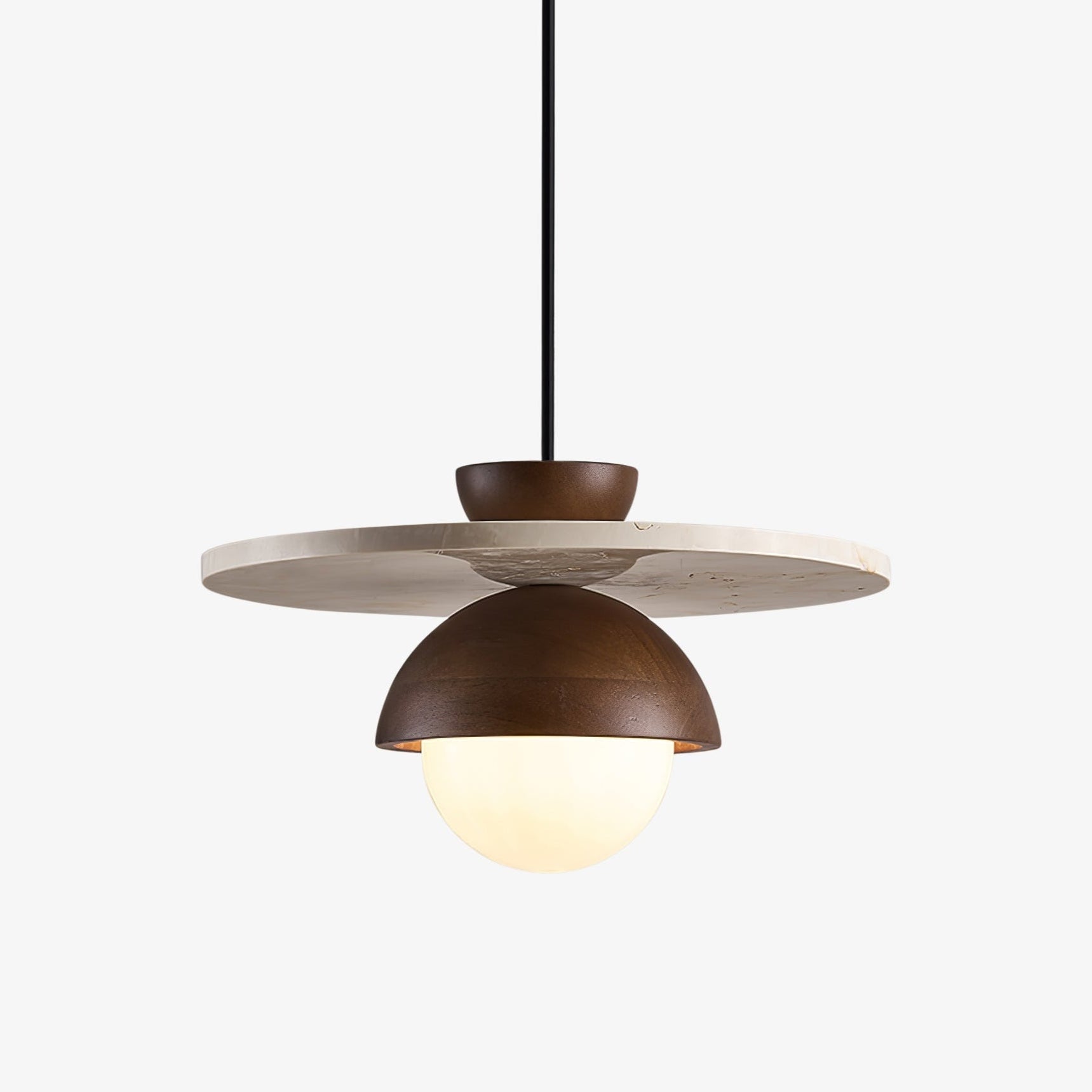 Vera Travertine Glass Pendant Light Design - Letslighting