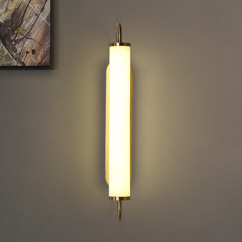 Arisha Applique Murale Cylindre Moderne, Métal/Verre, Doré, Salon - Neutralighting