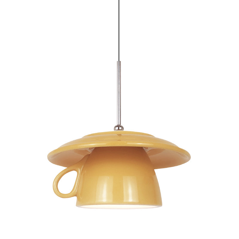 Valentina Moderne Coloré Tasse Céramique LED Suspension Chambre à Coucher