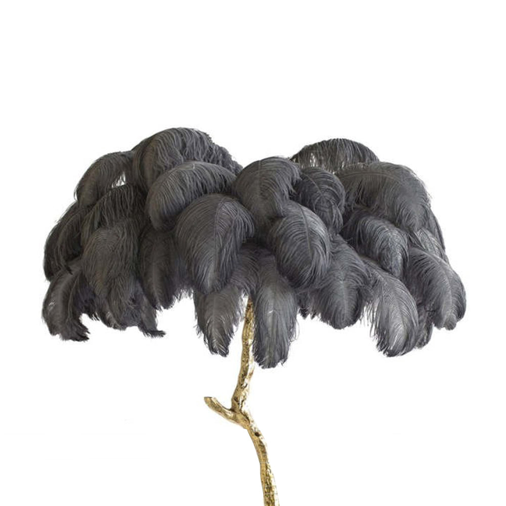 Lampadaire Fleur Luxe Plume/Métal Coloré Salon