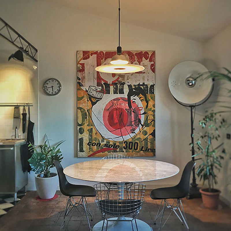 Arisha Suspension LED Moderne Métal/Acrylique Chromé/Noir - Neutralighting