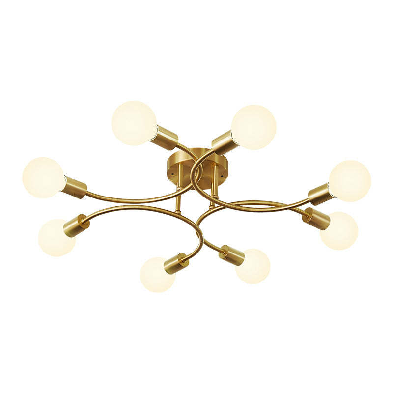 Valentina Plafonnier Boule Moderne, Métal, Doré, Salon