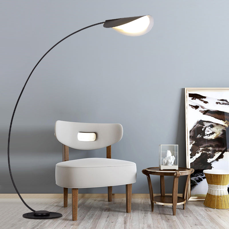 Ray Lampadaire Arche Moderne, Métal, Noir, Salon/Salle d'Etude - Neutralighting