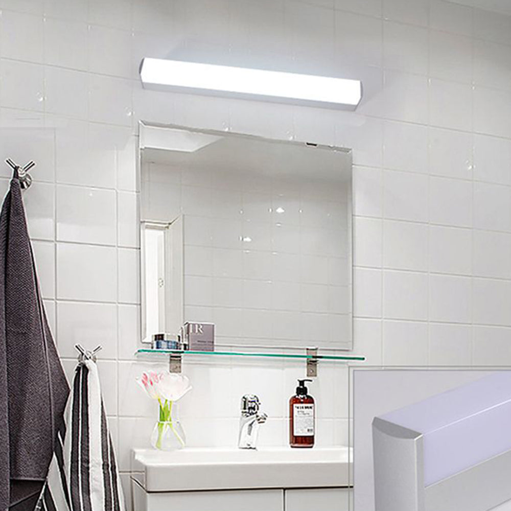 Arisha Applique Murale à Miroir Moderne Design LED Rectangulaire Métal Acrylique Blanc Salle de Bain - Neutralighting