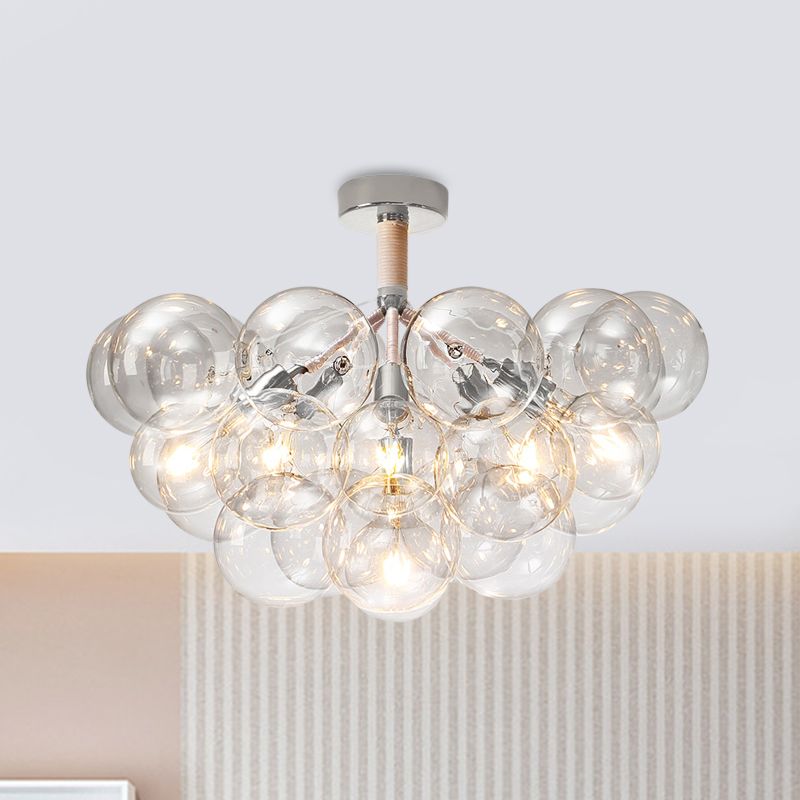 Valentina Moderne LED Plafonnier Doré/Chromé Verre Salle à manger - Neutralighting
