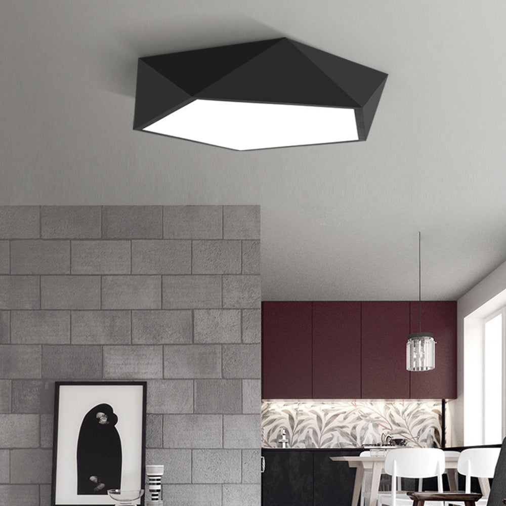Arisha Design LED Plafonnier Simple Moderne Métal Noir/Blanc Salon - Neutralighting