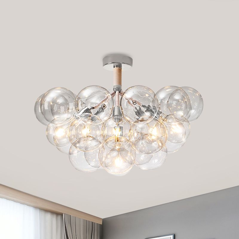 Valentina Moderne LED Plafonnier Doré/Chromé Verre Salle à manger - Neutralighting