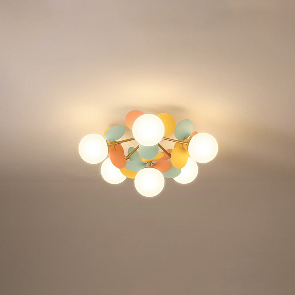 Nexen Plafonnier en forme de branche florale multicolore