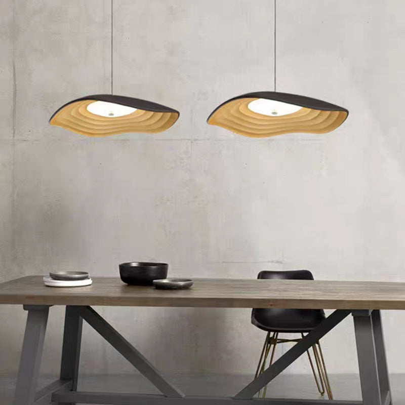 Arisha Suspension Ronde Nordique, Résine, Blanc/Orange/Noir, Salle à Manger/Cuisine - Neutralighting