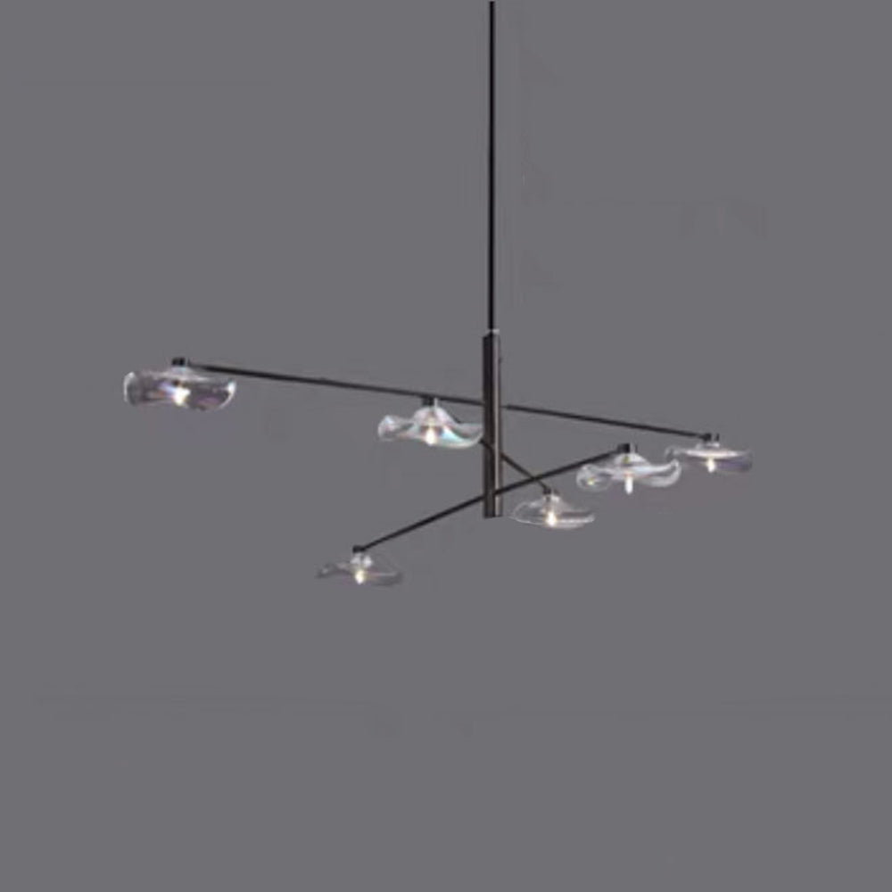 Arisha Suspension Linéaire Moderne, Métal/Verre, Transparent/Multicolore, Salon/Chambre à Coucher - Neutralighting