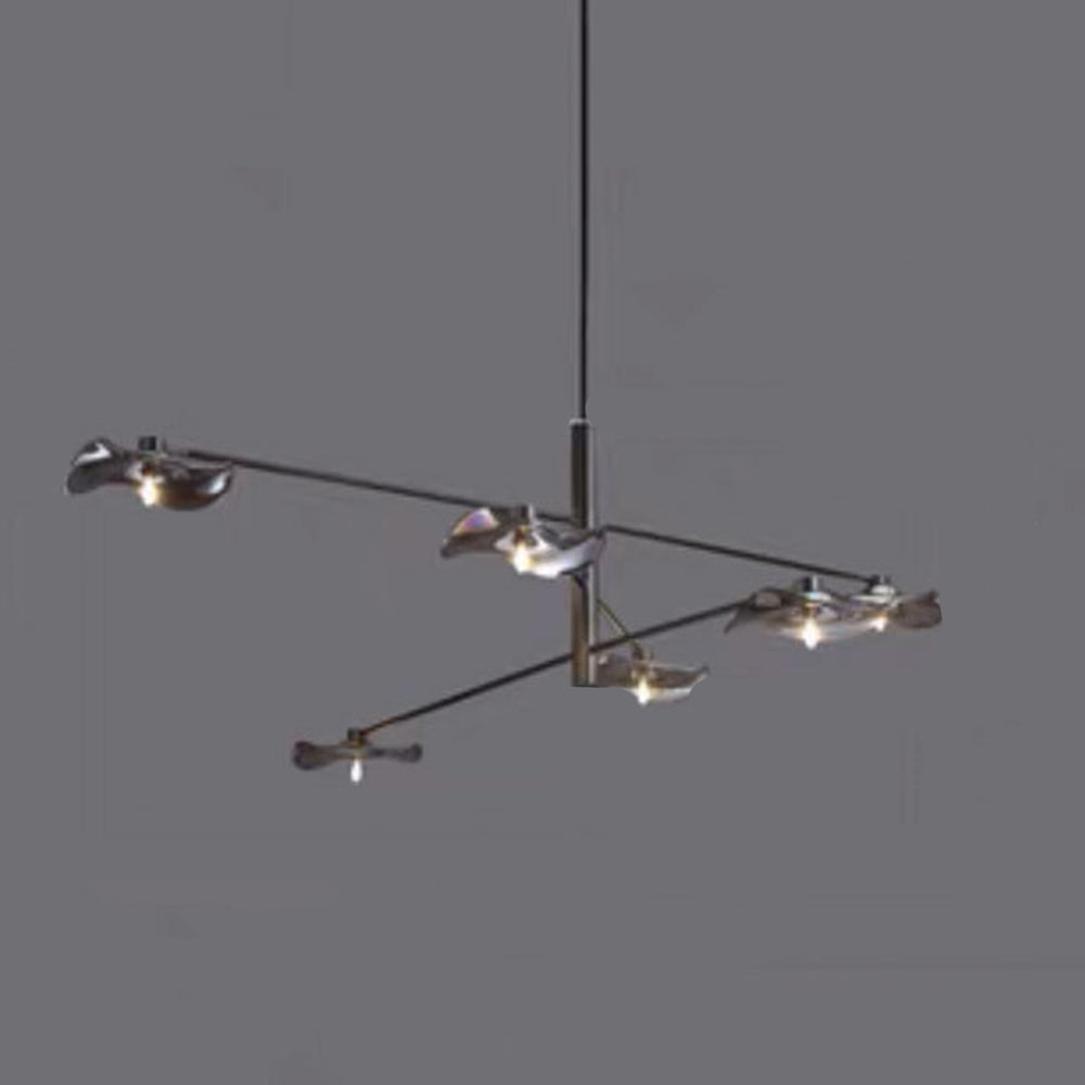 Arisha Suspension Linéaire Moderne, Métal/Verre, Transparent/Multicolore, Salon/Chambre à Coucher - Neutralighting