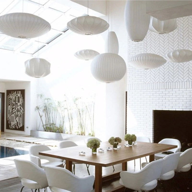 Etrio Suspension Vintage. Métal/Tissu. Blanc. Bar - Neutralighting