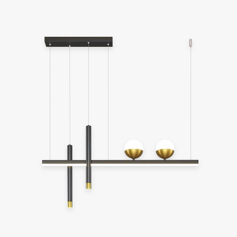 Arisha Luminaires Suspension Minimaliste Globe Double Métal Salle à manger - Neutralighting