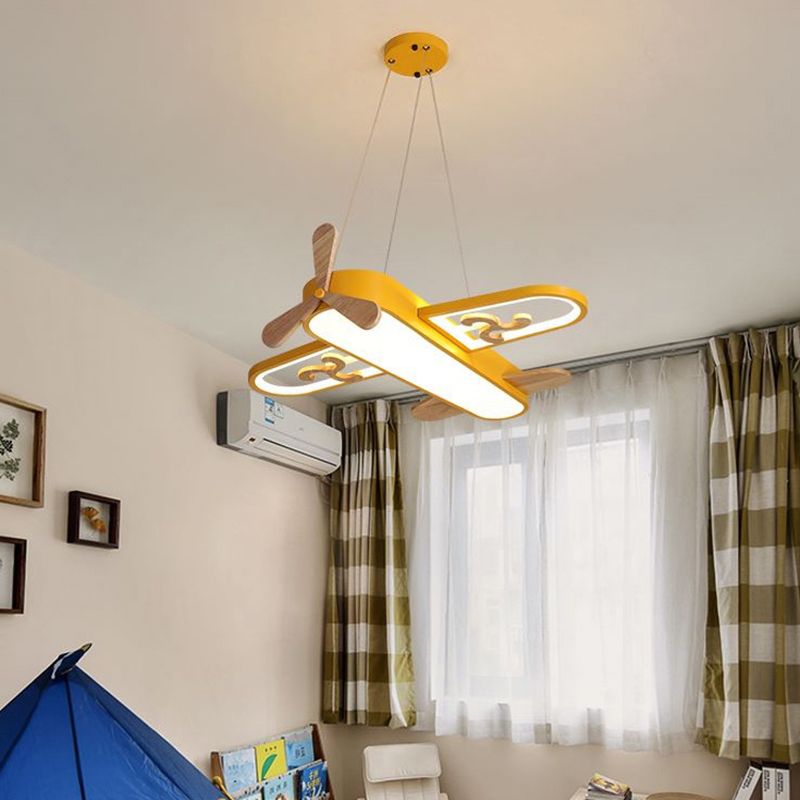 Aria Moderne LED Suspension Jaune/Bleu Métal/Acrylique Salon - Neutralighting