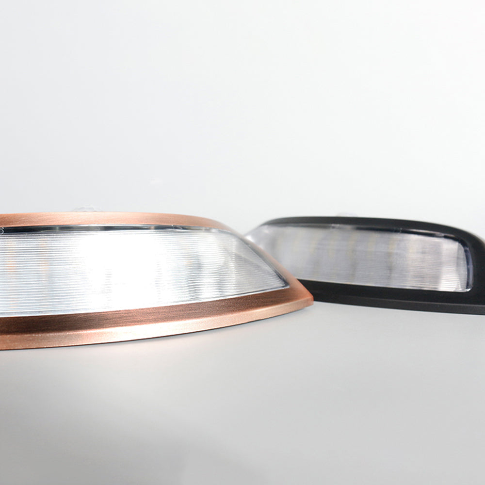 Ray Éclairage Escalier Extérieur Trapézoïdale Simple, Métal/Acrylique, Noir/Copper, Cour - Neutralighting
