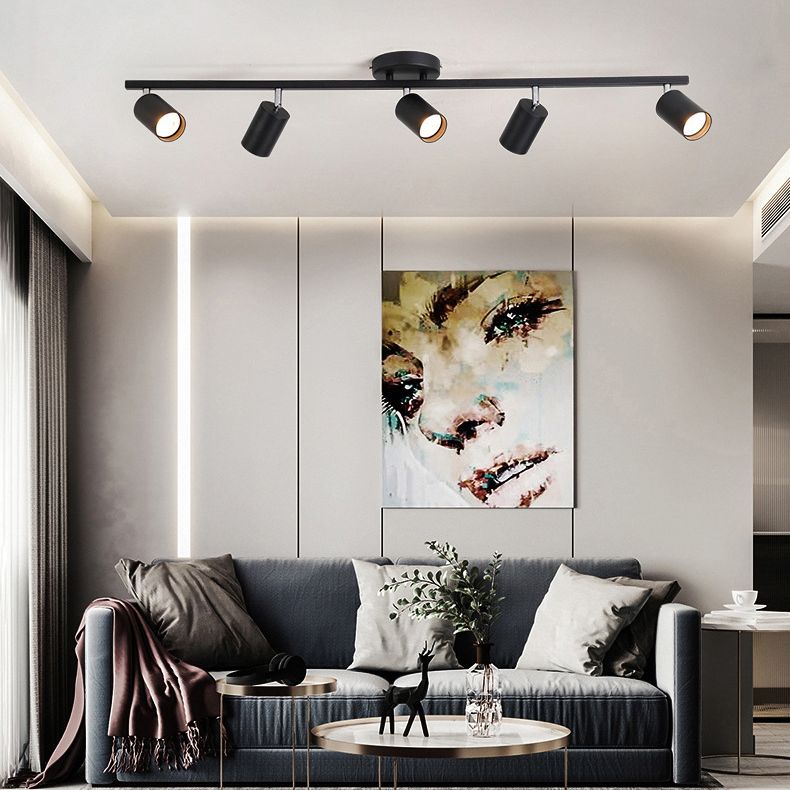 Arisha Moderne LED Plafonnier Blanc Noir Métal Salon Chambre à coucher - Neutralighting