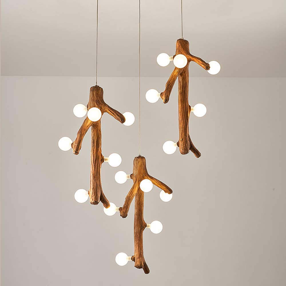 Epoch Nordique LED Lustre Bois Salon/Salle À Manger/Chambre À Coucher