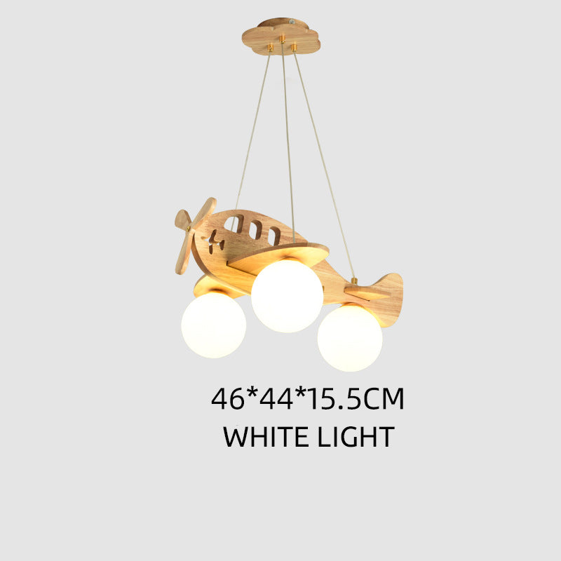 Aria Luminaires Suspension Avion Moderne, Bois, Chambre d'Enfant/Salon - Neutralighting