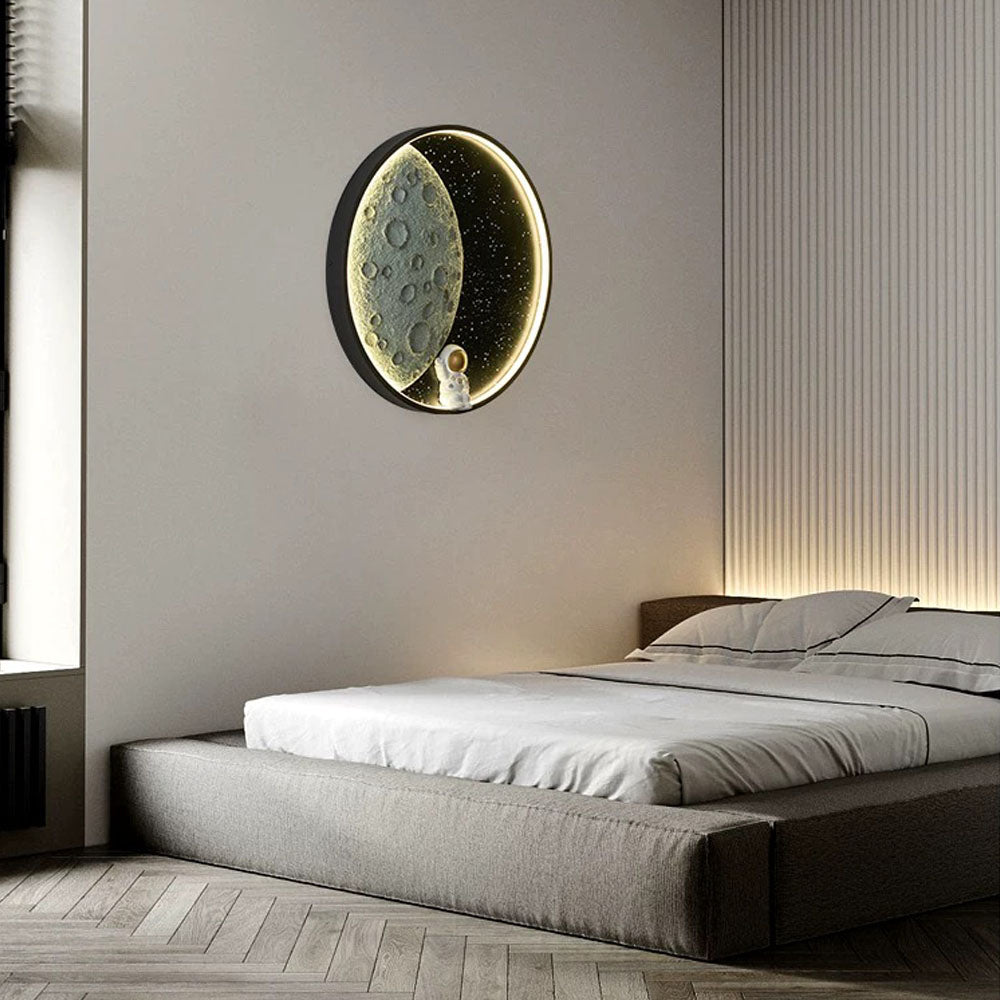 Aria Applique Murale Astronaute Rounde Lune, Métal, Chambre/Salon - Neutralighting